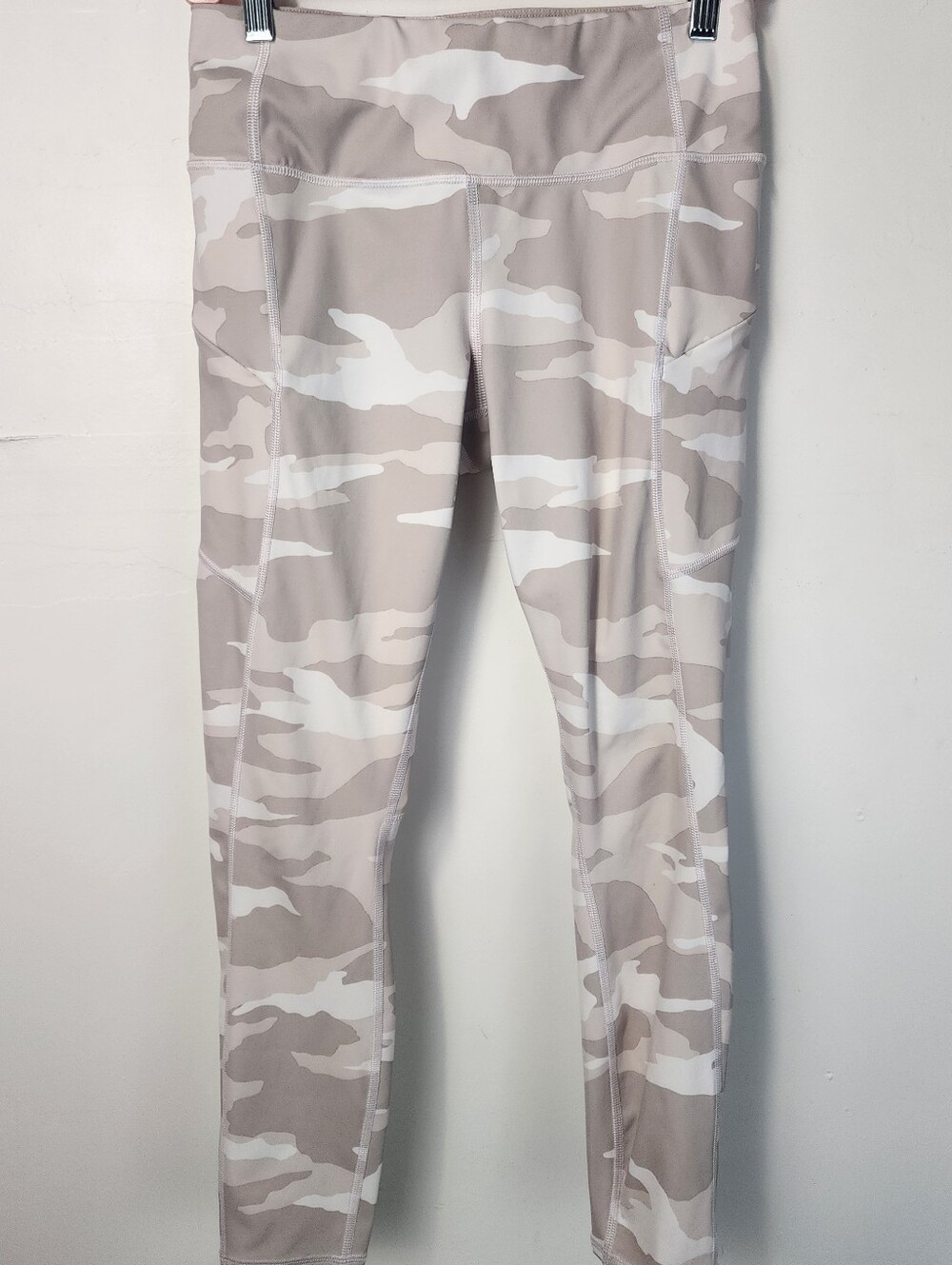 Athleta Contender Leggings Sz Small Neutral Camo High-Waist Workout Casual Gym Y